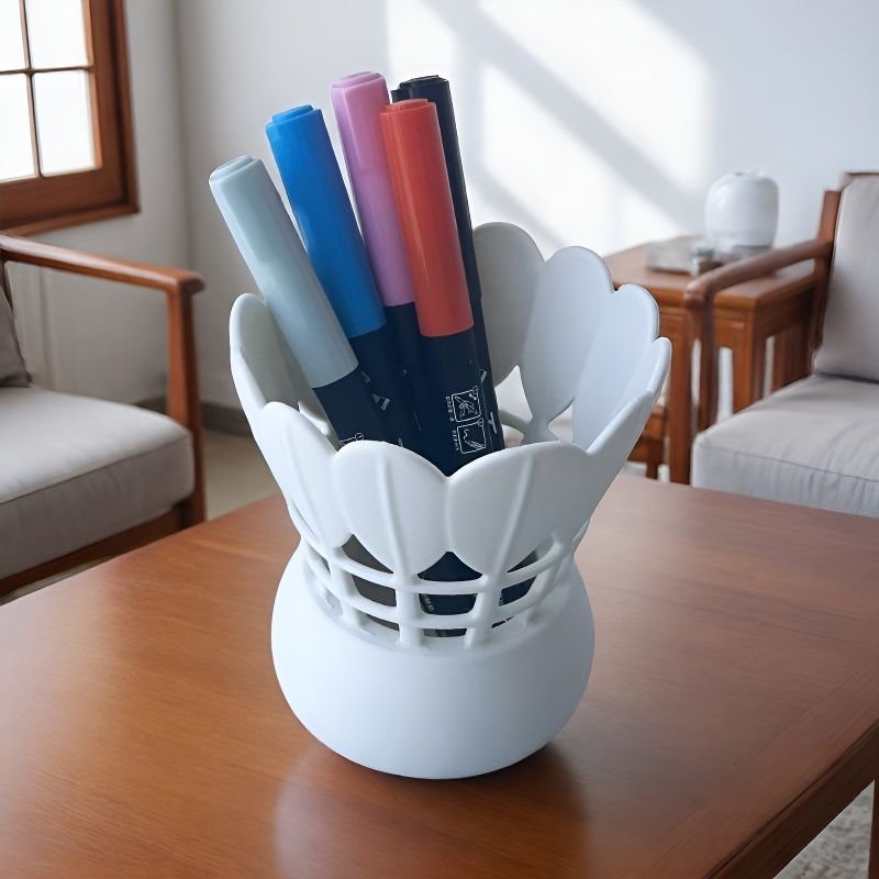 Badminton Cup - Tempat Pensil Minimalis Bentuk Shuttlecock Bulu