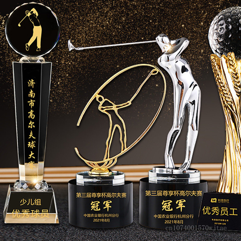 Badminton Cup - Disesuaikan olahraga Golf seri kristal piala,