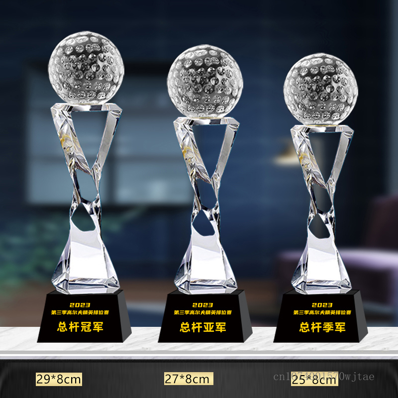 Badminton Cup - Trofi kristal Golf kelas atas kustom,