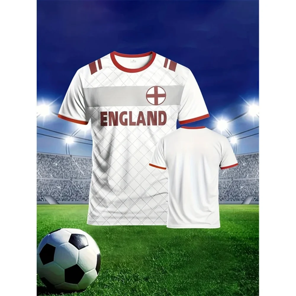 Badminton England - Kaus Sepak Bola Pria Bendera Inggris