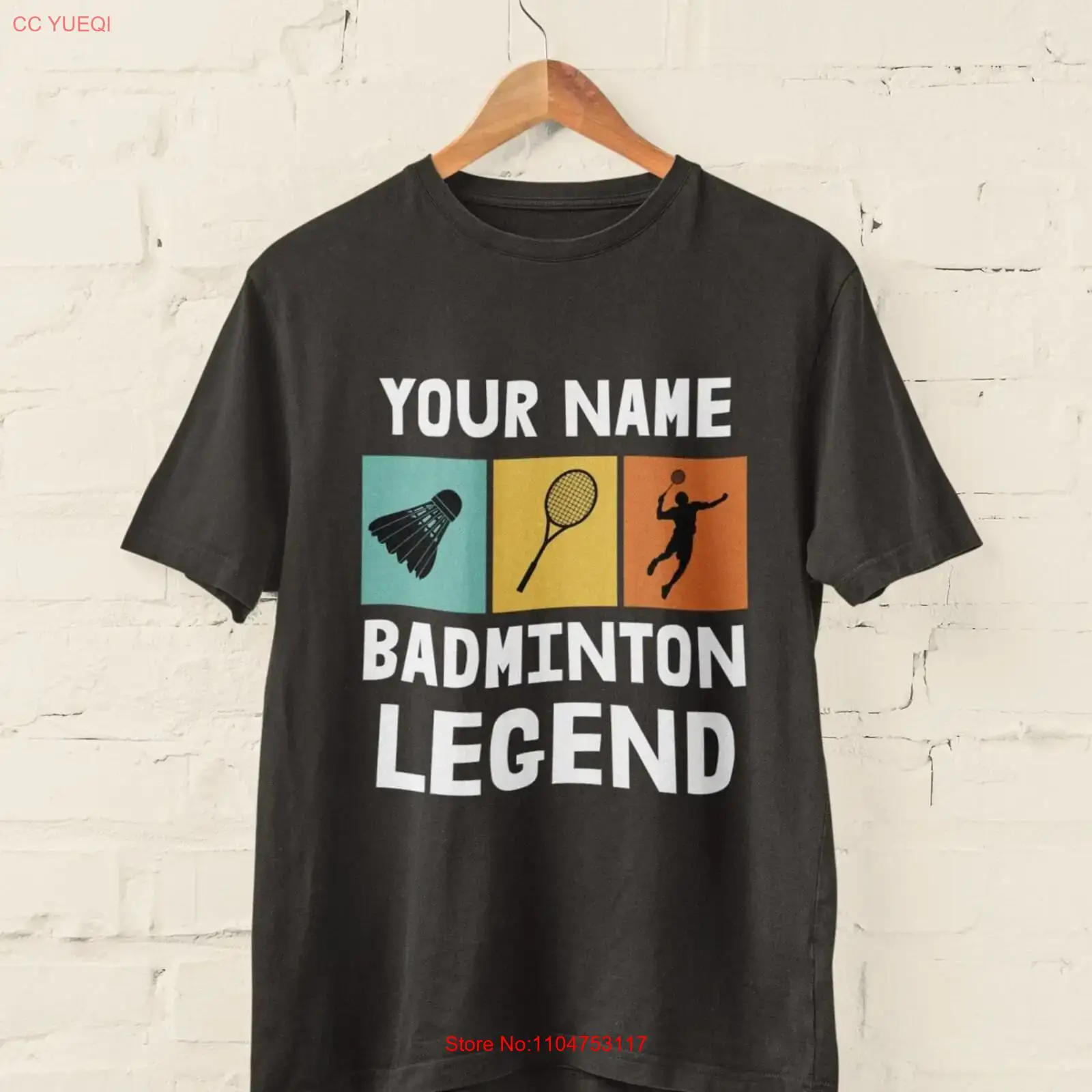 Badminton Legend - Kaos Badminton Legendaris Personalisasi Nama Kustom