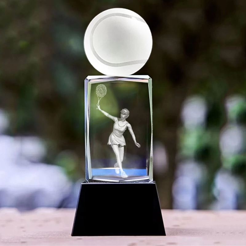 Trofi Patung Kristal Kustom, O - Badminton Cup ulasan dan harga