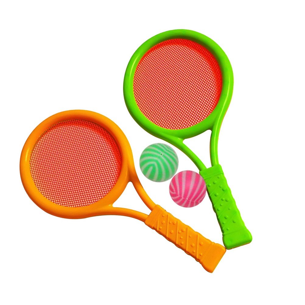 Set Raket dan Bola Tenis Bulu  - Badminton Fun Game ulasan dan harga