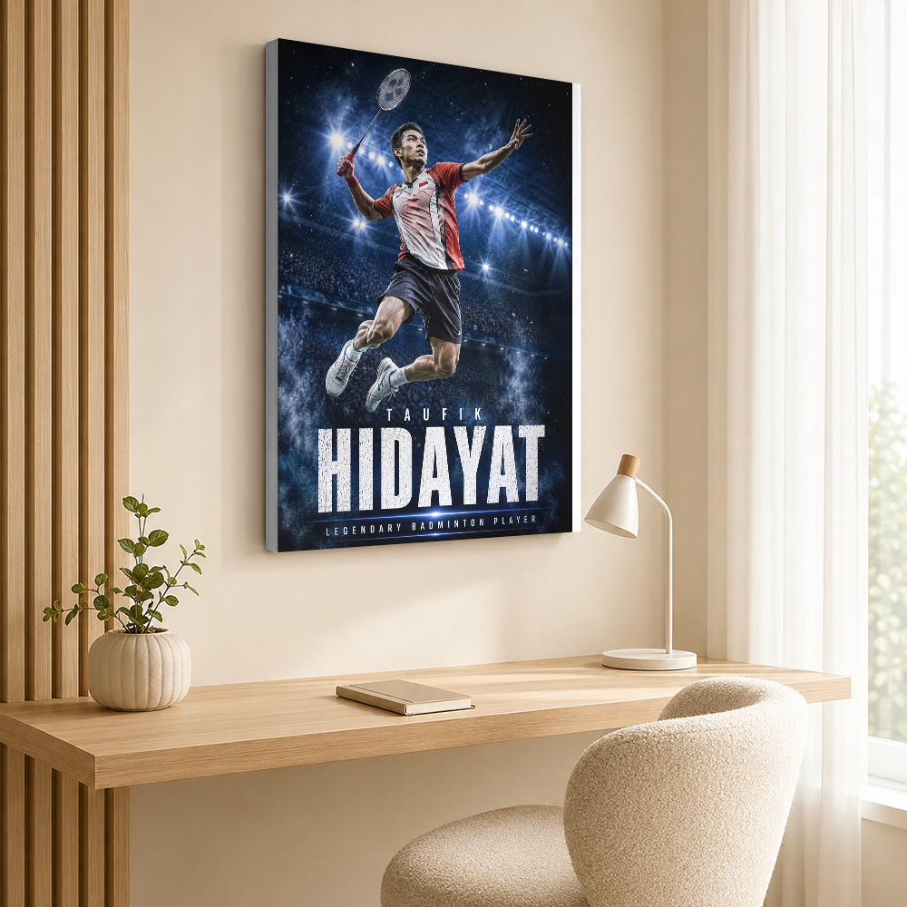 Poster Kanvas Legenda Bulu Tan - Badminton Legend ulasan dan harga