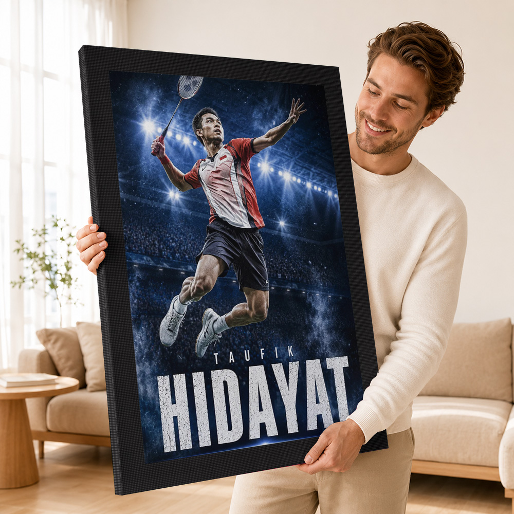 Poster Kanvas Legenda Bulu Tan - Badminton Legend ulasan dan harga